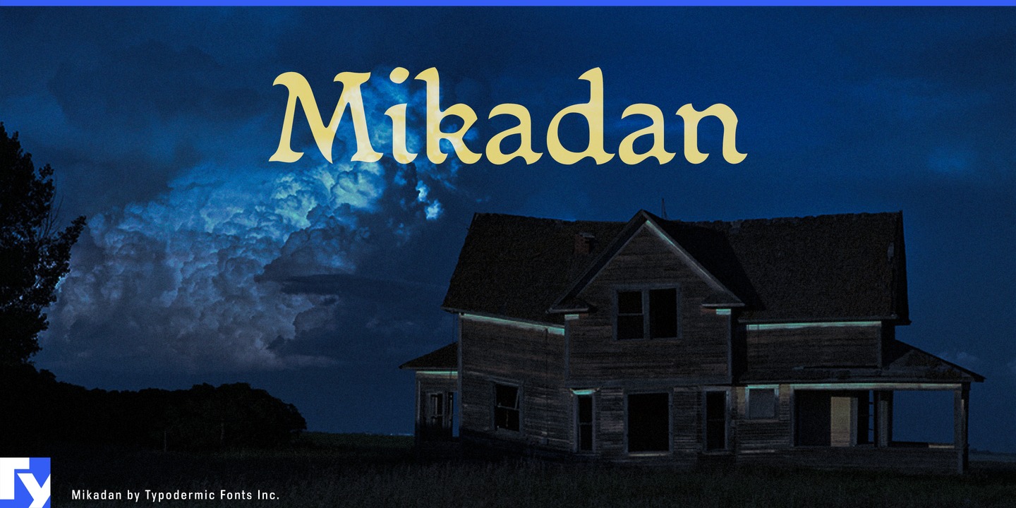 Przykład czcionki Mikadan